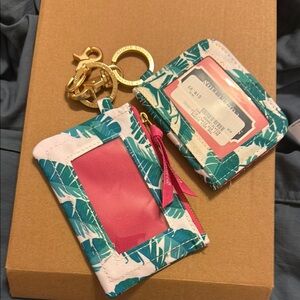 Simply Southern Tropical Leaf Print Keychain Wallet